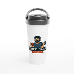 White 15oz Stainless Steel Travel Mug