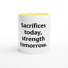 White 11oz Ceramic Mug with Color Inside